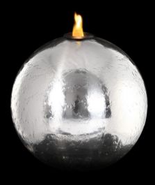Fontana a sfera Santa Elena in acciaio inossidabile  fuoco ed acqua 50 cm